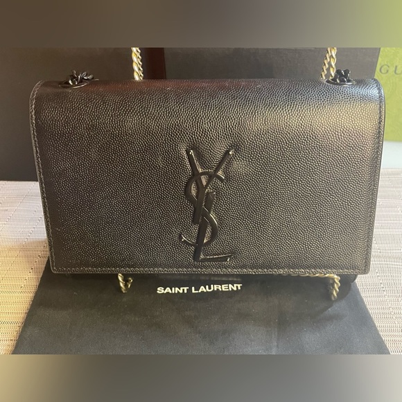 Saint Laurent $2200 | Kate Small YSL Crossbody in Grained Leather | Full Set! - Picture 8 of 17